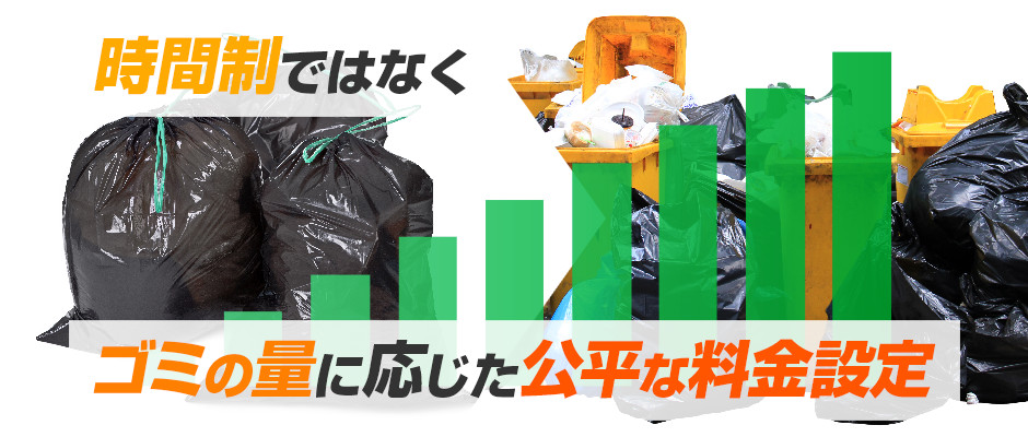 時間制ではなくゴミの料に応じた公平な料金設定